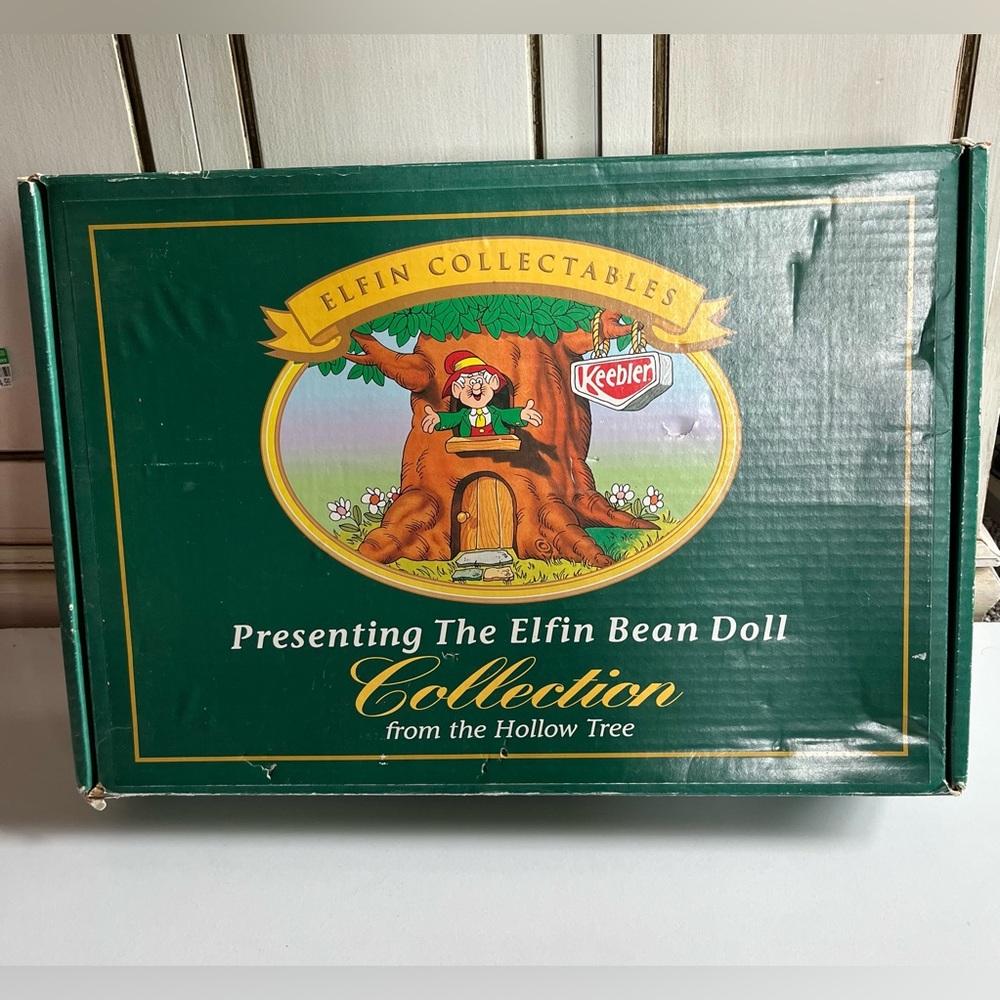 Vintage Elfin Bean Doll Collection Keebler Elves Stuffed Toy Plush Rare Cartoon